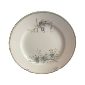 Vintage Sarreguemines France Pottery “Enfants Richard” plate